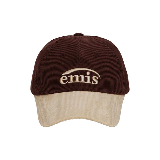 CORDUROY TWO-TONE BALL CAP-WINE
