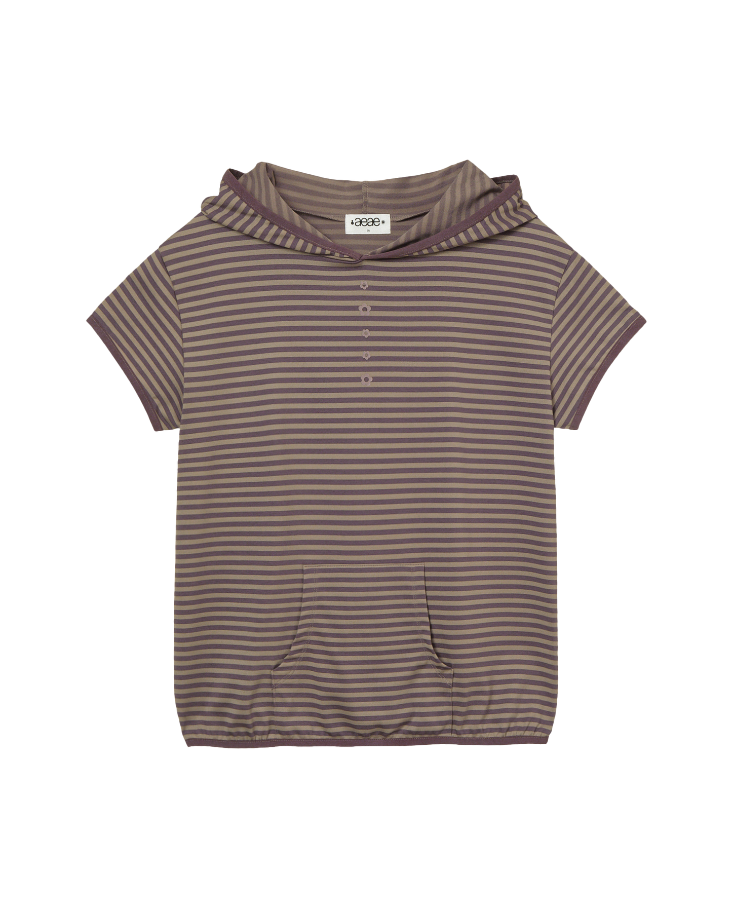 STRIPE HALF SLEEVE HOODIE
