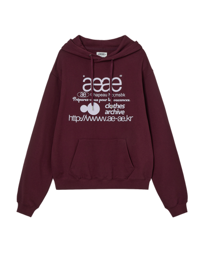 WEB LOGO LOOSED HOODIE