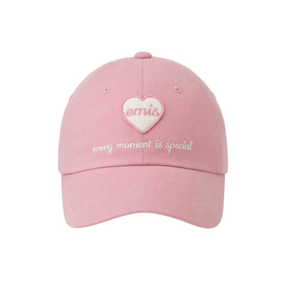 HEART WAPPEN BALL CAP-PINK
