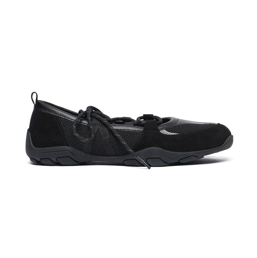 NICOLE WEAVING LACEUP SNEAKERS-BLACK