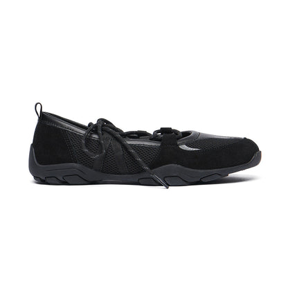 NICOLE WEAVING LACEUP SNEAKERS-BLACK