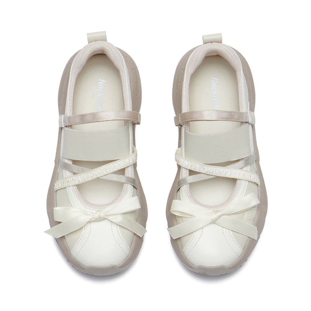 PUFFIN RIBBON BANDING SNEAKERS-CREAM