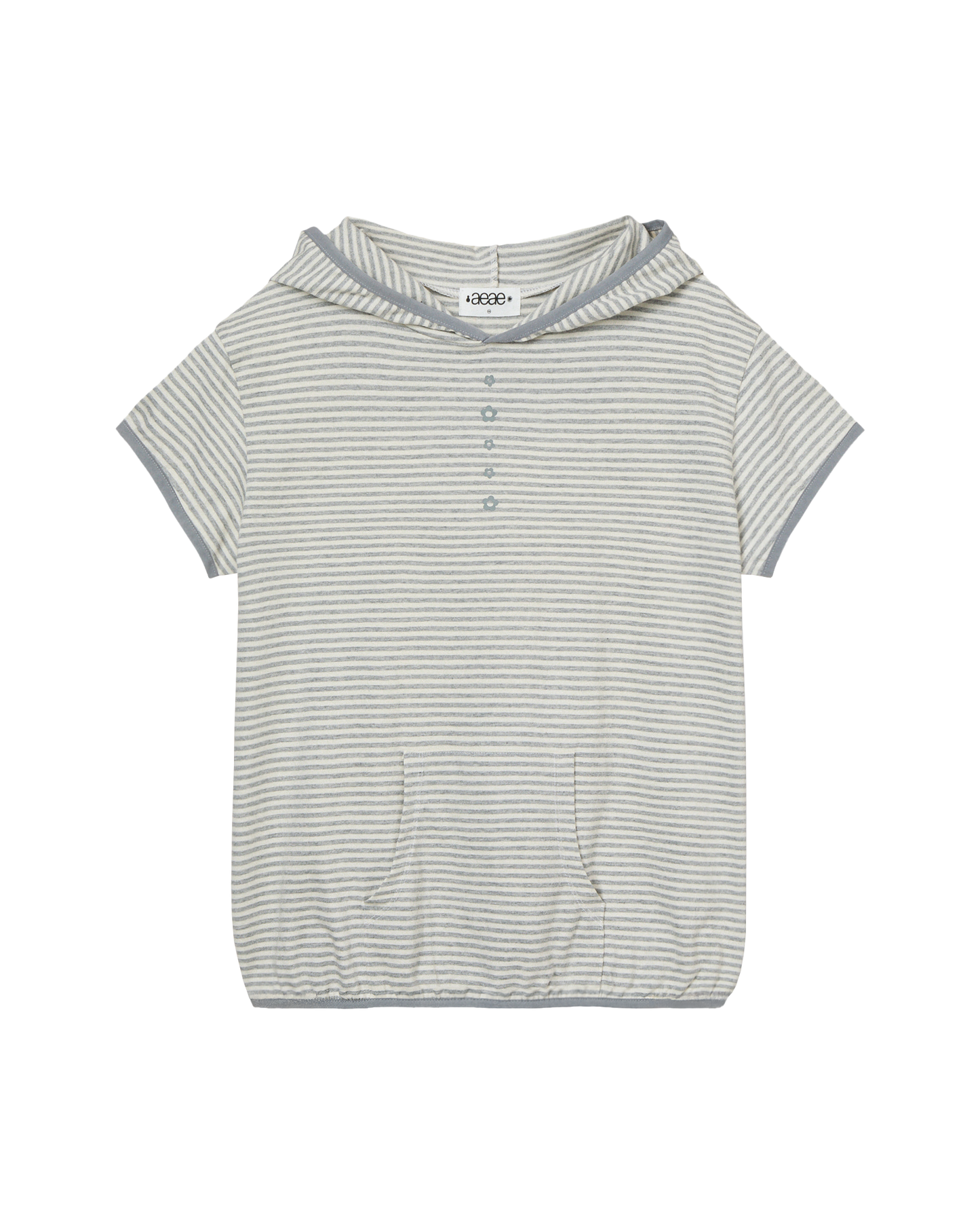 STRIPE HALF SLEEVE HOODIE