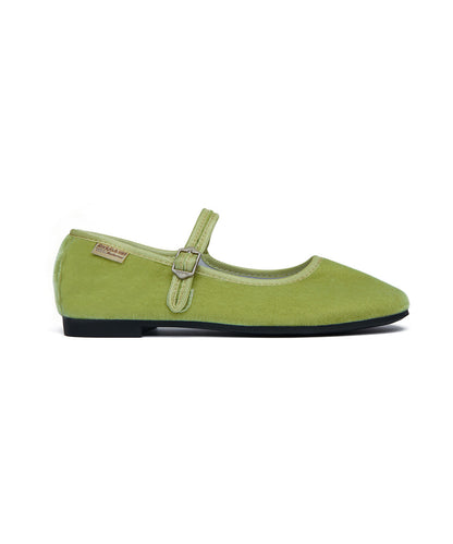 BELLA QUILTED MARYJANES-APPLE GREEN