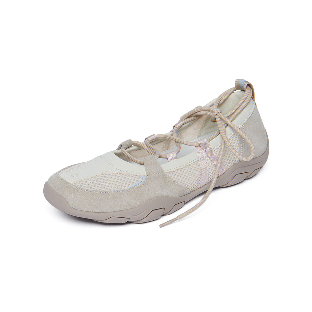 NICOLE WEAVING LACEUP SNEAKERS-SAND