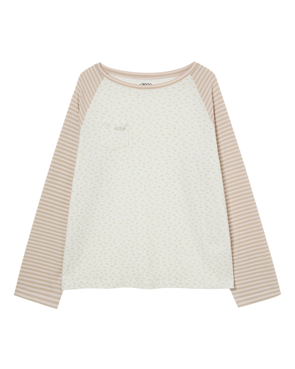 COZY FLOWER RAGLAN LONG SLEEVE