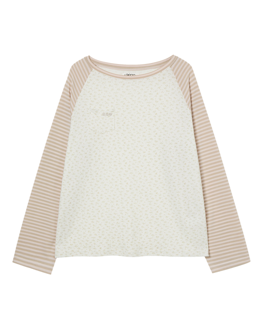 COZY FLOWER RAGLAN LONG SLEEVE