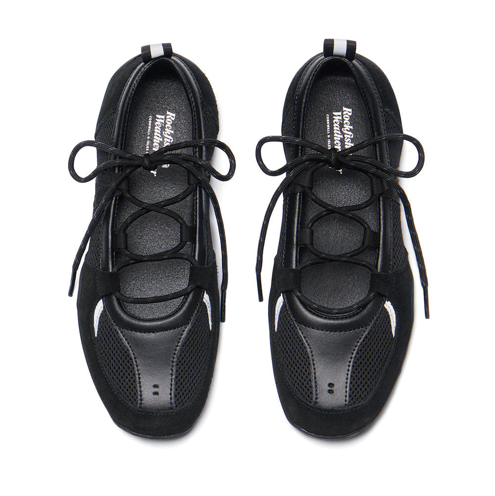 NICOLE WEAVING LACEUP SNEAKERS-BLACK