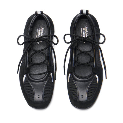 NICOLE WEAVING LACEUP SNEAKERS-BLACK