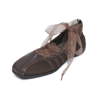 BLISS LACEUP SNEAKERS-CHOCO