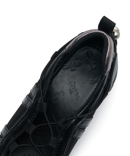 BLISS HEEL STRING SNEAKERS-BLACK
