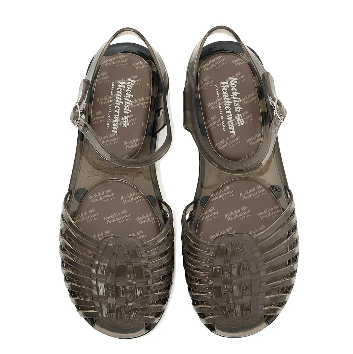 GLAIR STRAPPY SANDALS-CLEAR GREY