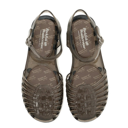 GLAIR STRAPPY SANDALS-CLEAR GREY