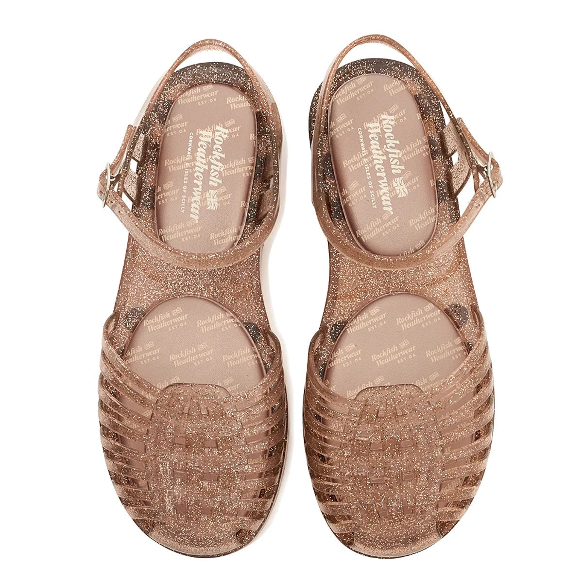 GLAIR STRAPPY SANDALS-GLITTER ROSE GOLD
