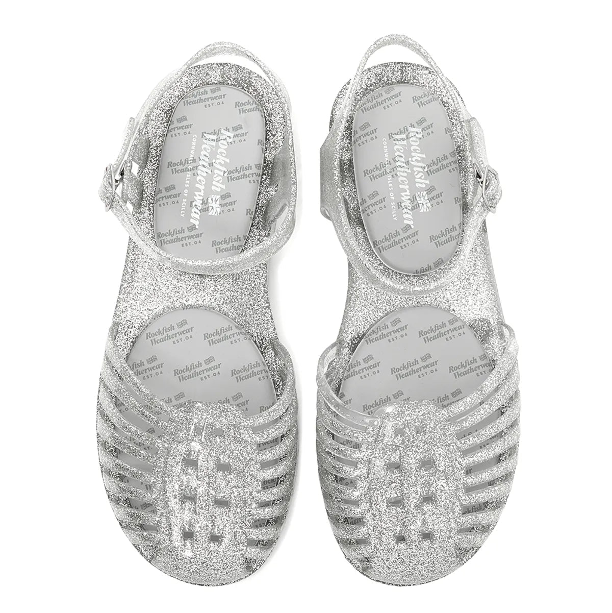 GLAIR STRAPPY SANDALS-GLITTER SILVER