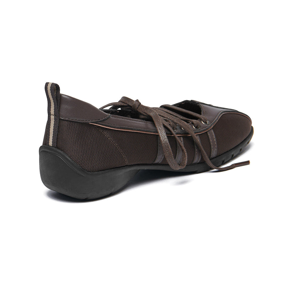 BLISS LACEUP SNEAKERS-CHOCO