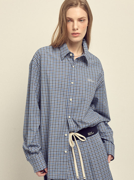 COTTON SHIRT CHECK LOGO
