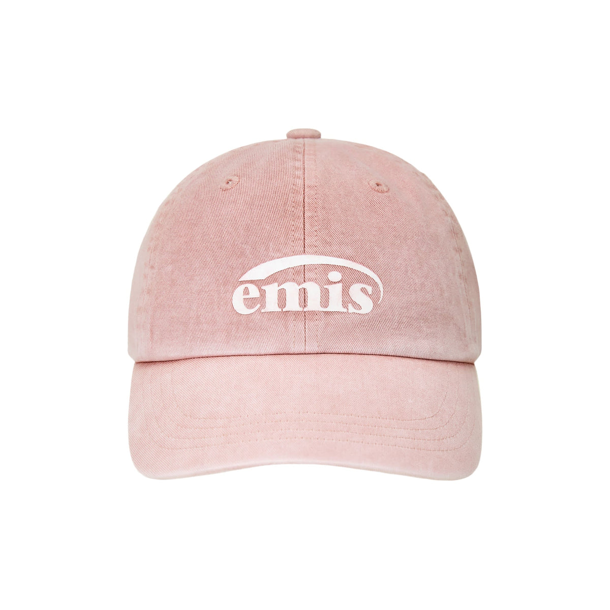 LOGO PRINT PIGMENT DYEING BALL CAP-PINK