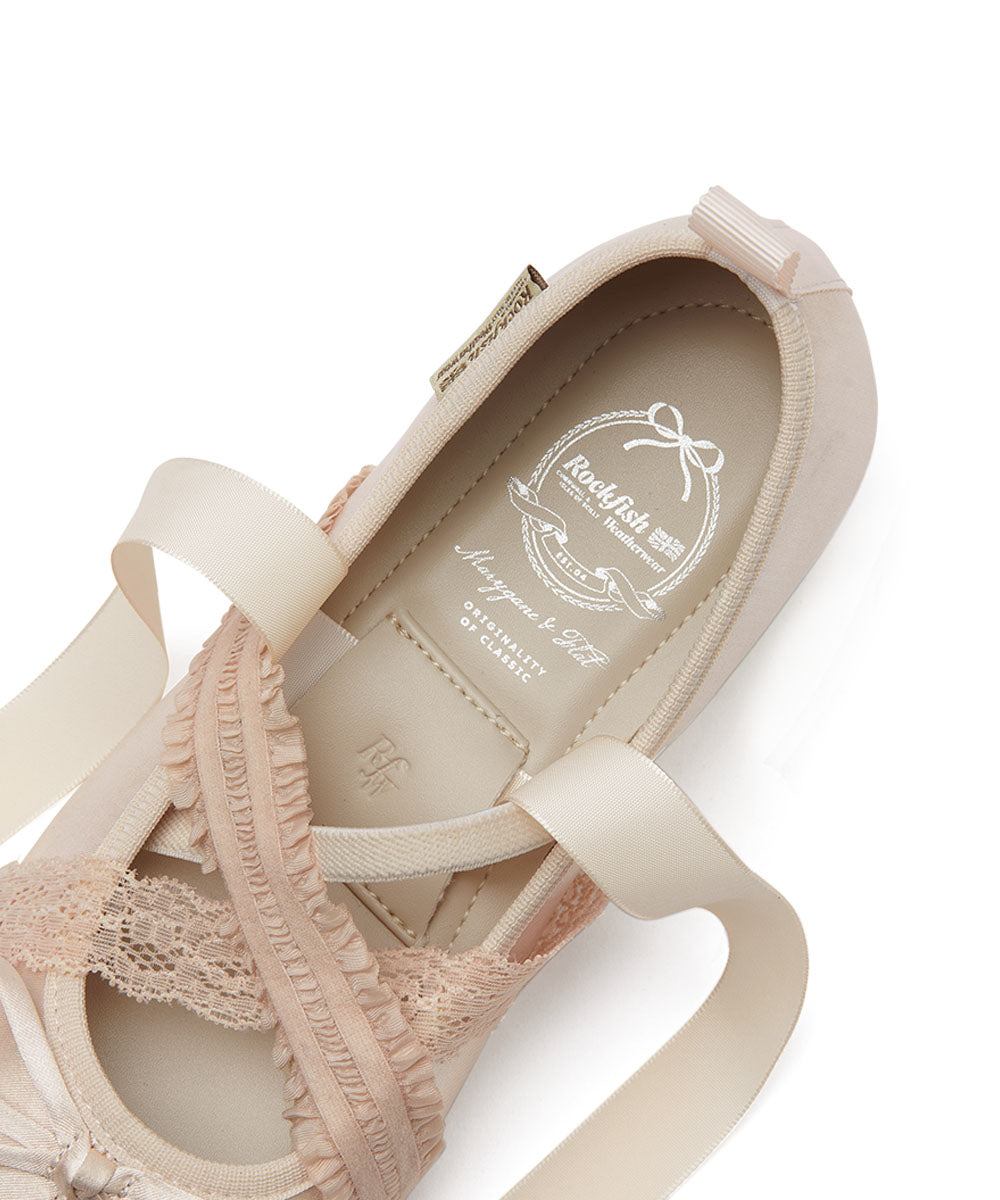 BANDING BALLET FLATS-PINK