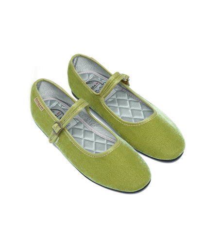 BELLA QUILTED MARYJANES-APPLE GREEN