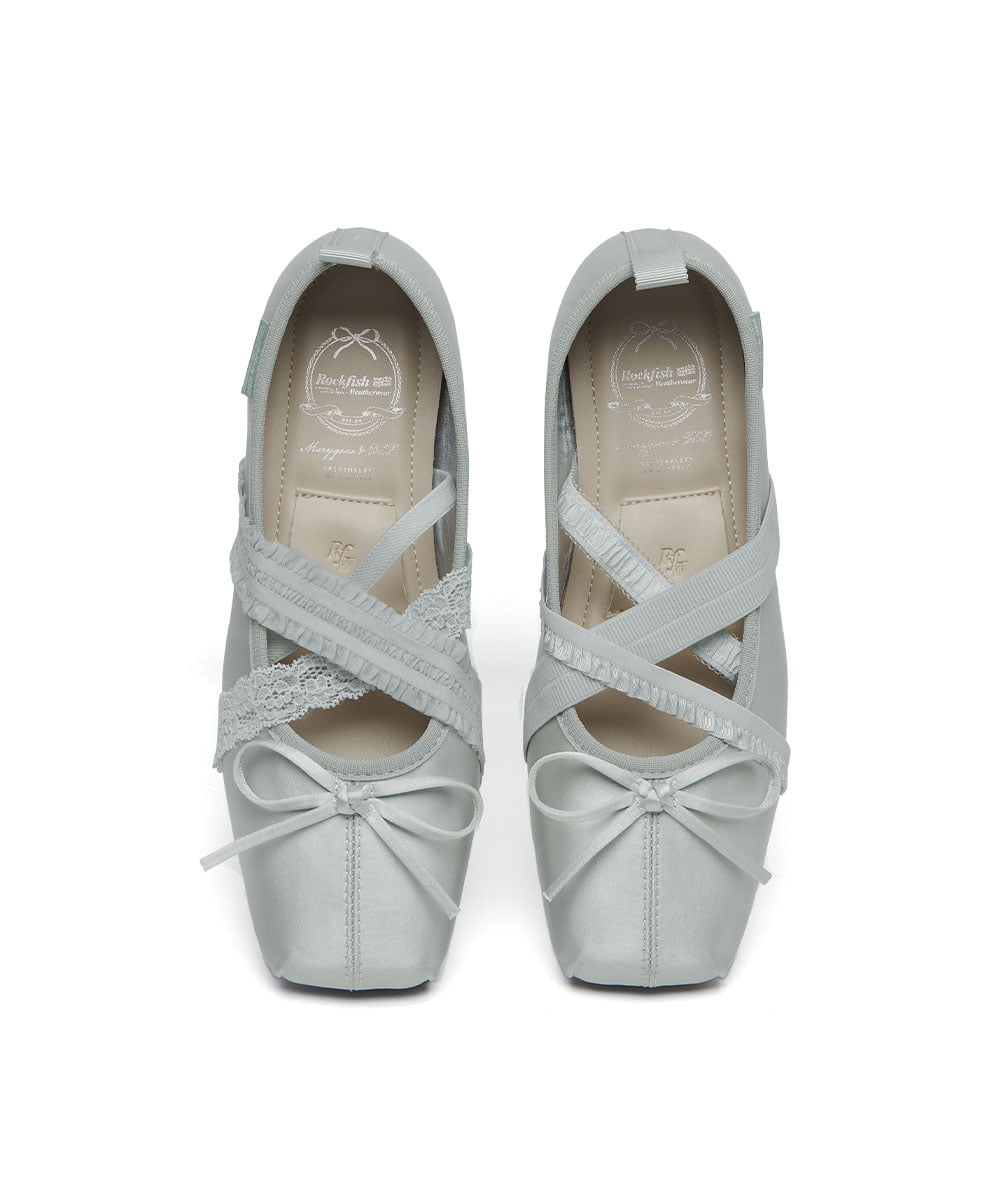 BANDING BALLET FLATS-GREY