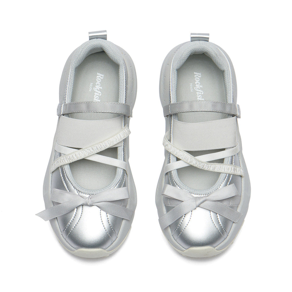 PUFFIN RIBBON BANDING SNEAKERS-SILVER