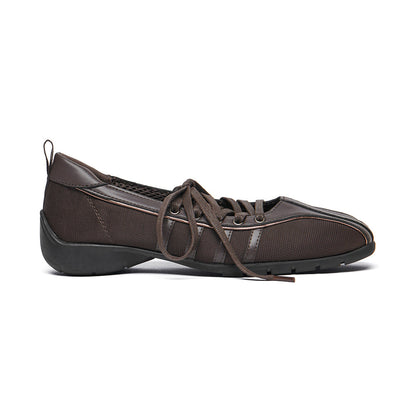 BLISS LACEUP SNEAKERS-CHOCO