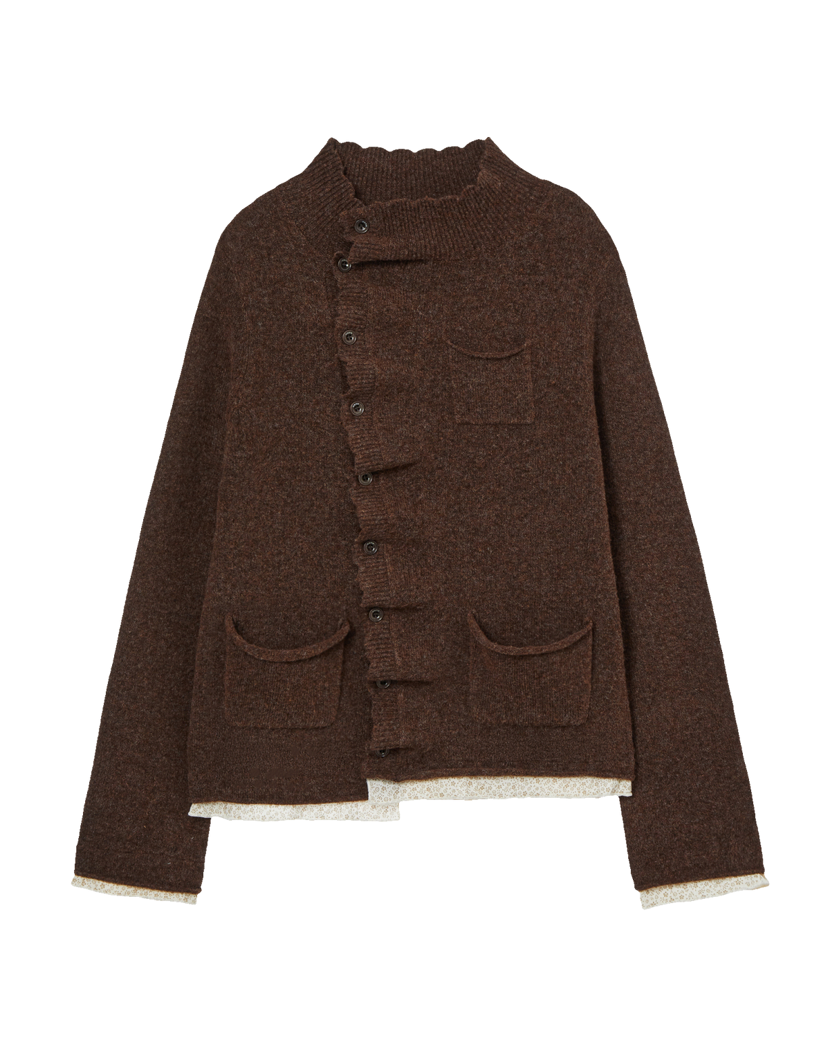 WRINKLE LAYERED CARDIGAN
