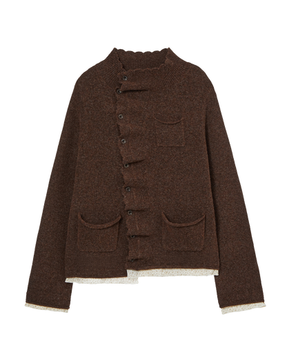 WRINKLE LAYERED CARDIGAN