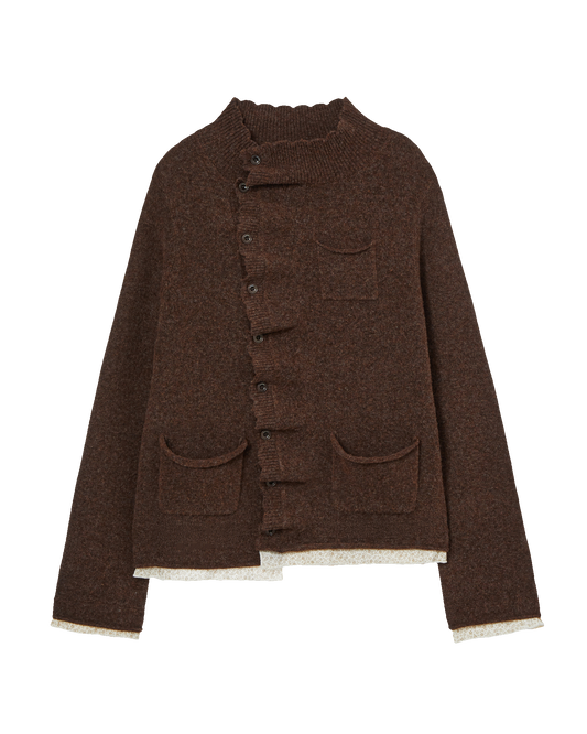 WRINKLE LAYERED CARDIGAN