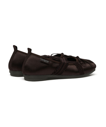 BANDING BALLET FLATS-BROWN
