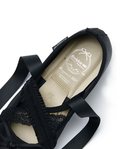 BANDING BALLET FLATS-BLACK