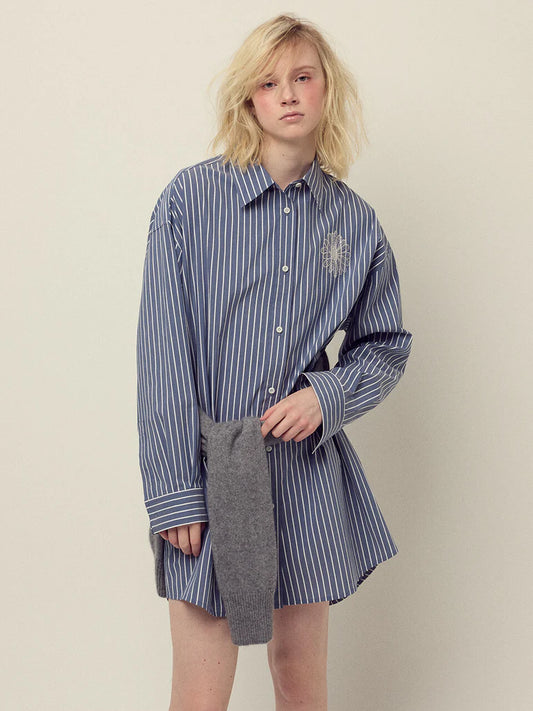 COTTON OVERSIZED SHIRT STRIPE