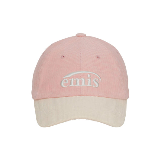 CORDUROY TWO-TONE BALL CAP-LIGHT PINK