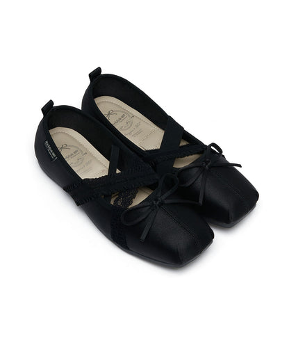 BANDING BALLET FLATS-BLACK